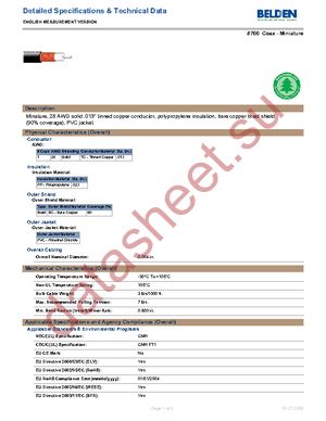 8700 010250 datasheet  